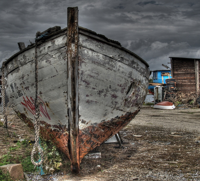 viejo, bote, pesca, 1080P