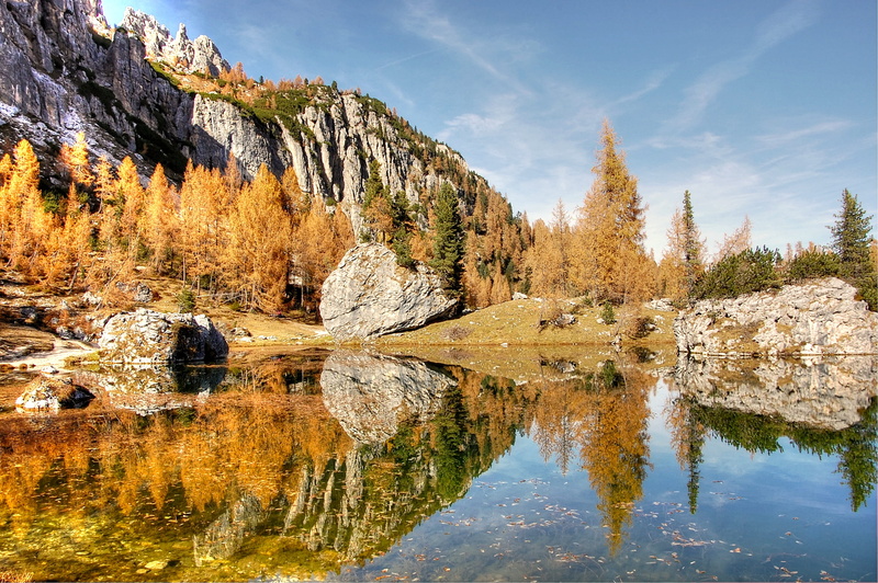 formation, beauty in nature, day, alpine, lake, landscape, no people, belluno, reflection, rock, idyllic, 2K, tranquility, view, water, scenics - nature