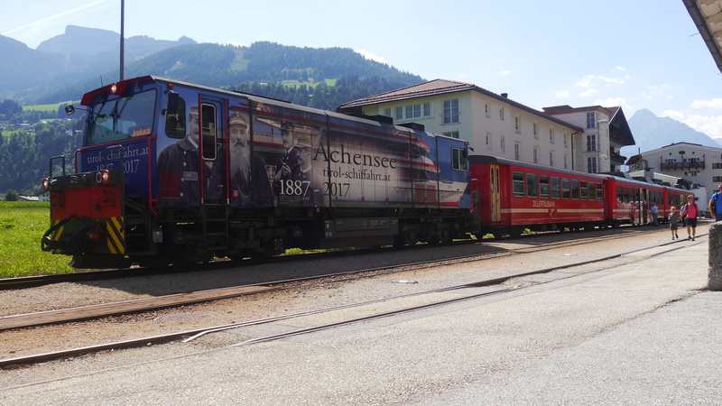 public transportation, alps, zell am ziller, no people, train, people, travel, happy, sky, arrival, mountain, train - vehicle, austria, zillertal, sun