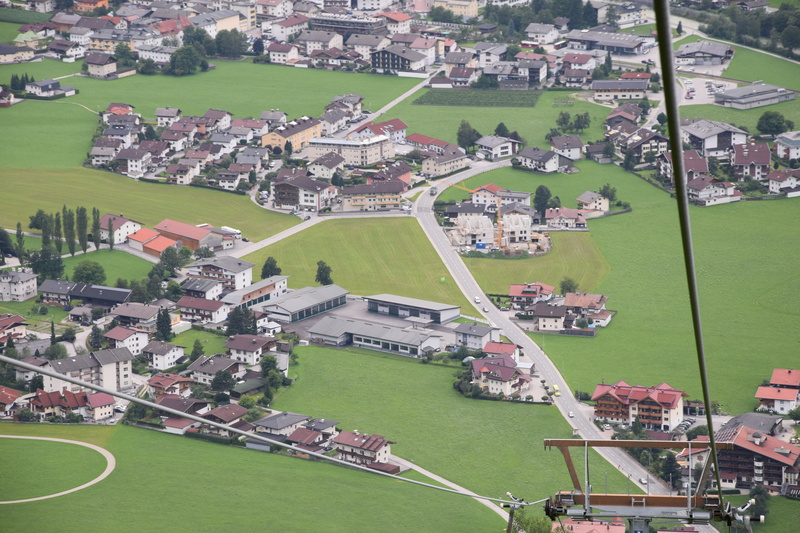 transportation, crowd, tour, aerial view, cityscape, outdoors, travel destinations, austria, green color, plant, alpine, day, building exterior, residential district