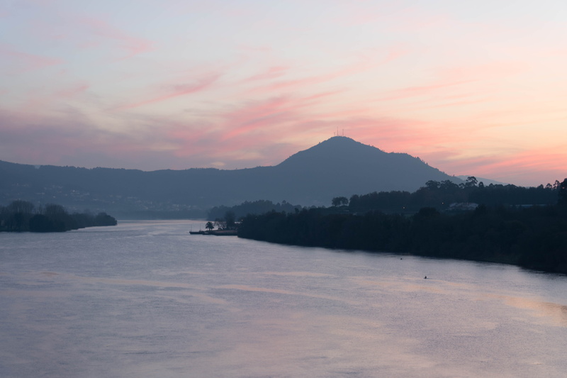 cloud - sky, silhouette, non-urban scene, water, beauty in nature, tranquil scene, colors, sunset, outdoors, florest, portugal, mountain, rose, tree, river
