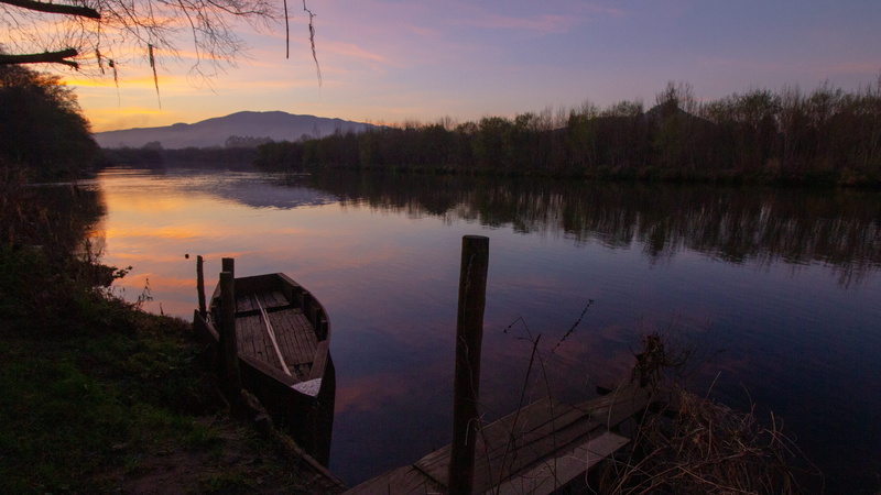 peace, ponte de lima, mountain, idyllic, river, non-urban scene, 10mm, winter, lake, 4K, sky, boat, reflection, wooden post, wood - material, beauty in nature