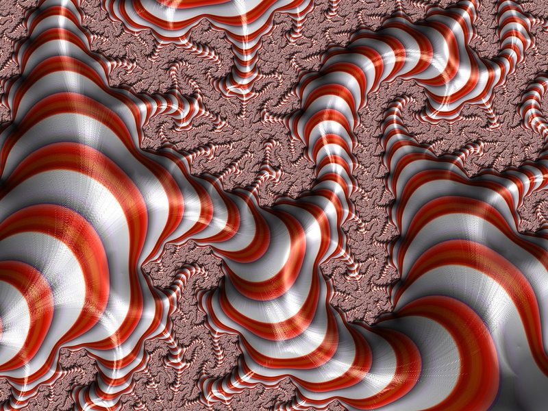 1080P, blanco, colorido, fractales, rayas, abstracto, rojo