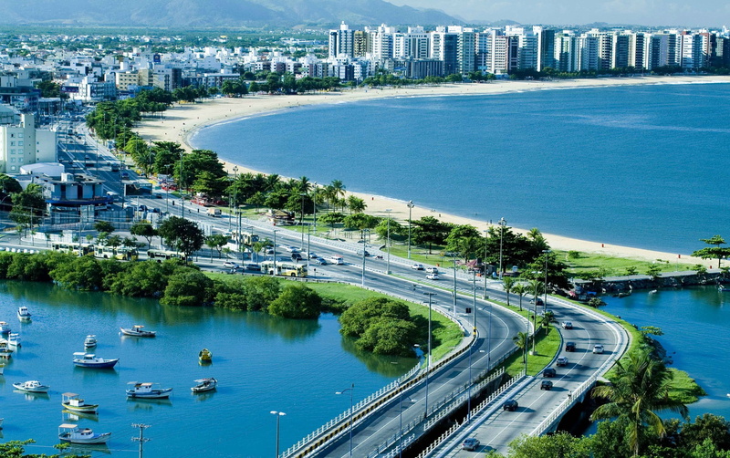 city, santo, transportation, modern, office building exterior, high, nature, cityscape, bay, Brazil, 1080P, yacht, buildings, luxury, rise, travel, water