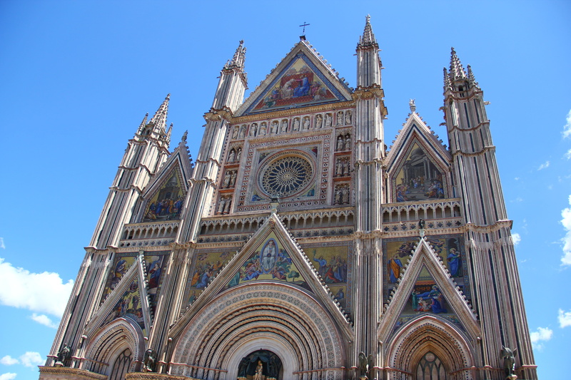 the past, nature, faith, beige, church, architecture, ornate, day, religion, aged, religious, catholic, italy, rose window, structure, 5K, orvieto, architecture design