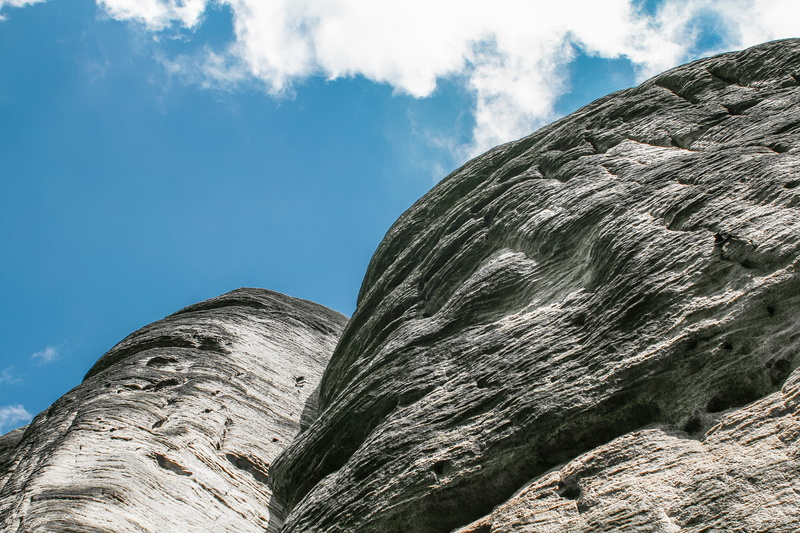 rock, day, sunlight, rock formation, low angle view, Blue Sky, formation, minimalistic, Rocks, no People, eroded, scenics - nature, landscape, White, geology