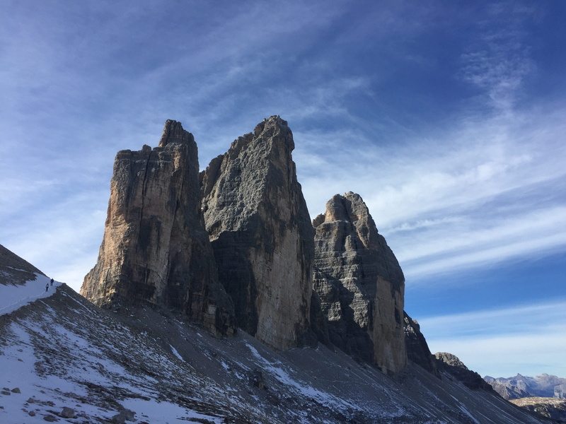 tranquility, tranquil scene, snowcapped mountain, rock formation, snow, cold temperature, mountain peak, solid, blue, formation, landscape, mountain, three peaks of lavaredo