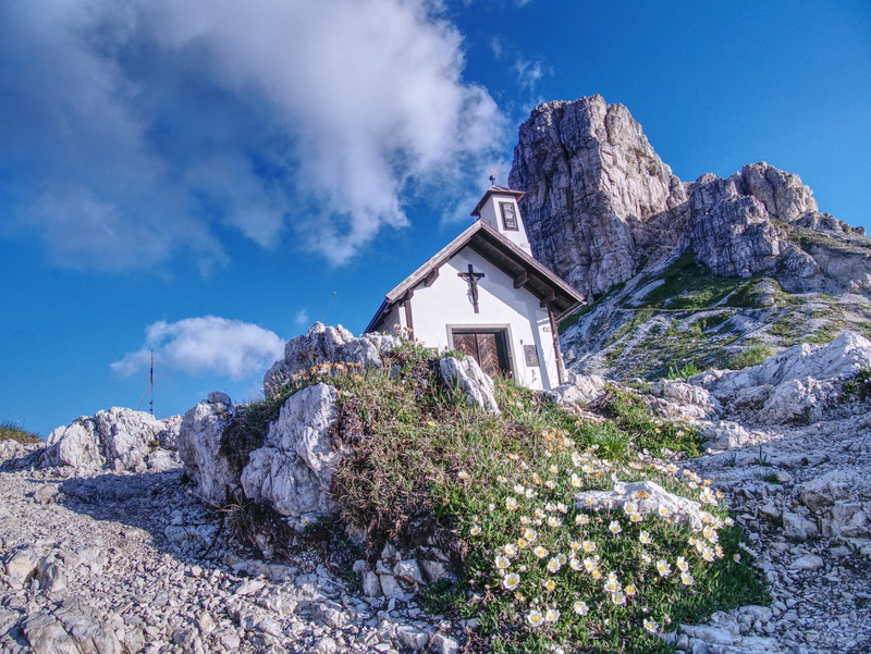 scenics - nature, hiking, land, no people, landscape, house, rock formation, low angle view, rock, plant, rock - object, solid, day, cloud - sky, formation