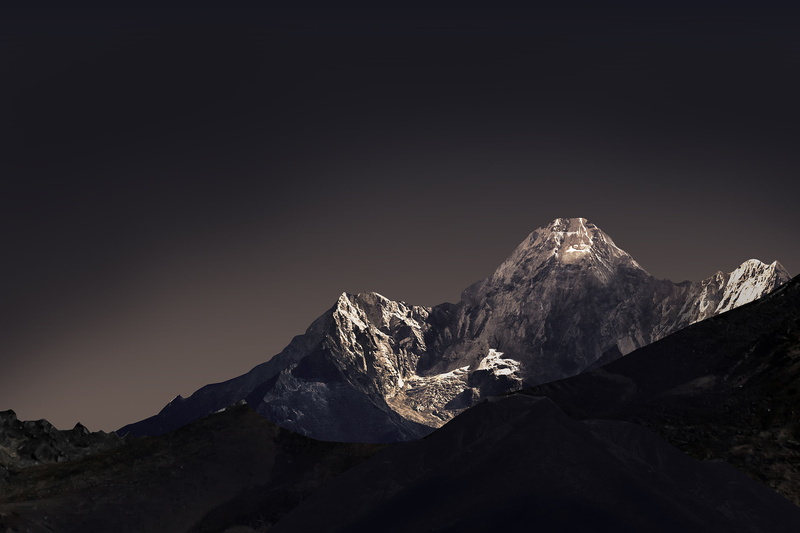 2K, night, HD, mountain, Mountains, Asus Zenfone, Stock, snow