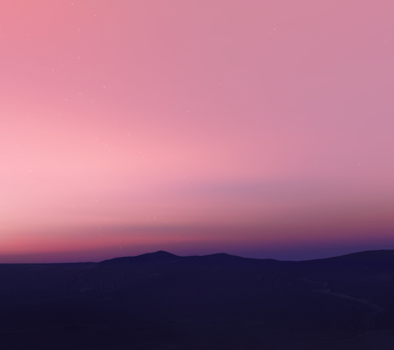 Sunset, Android, 2K, Silhouette, Dusk, Mountains, Stock