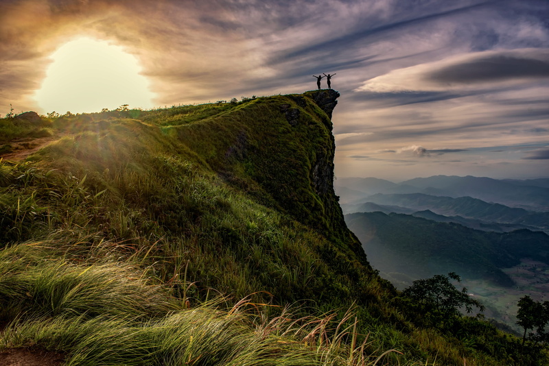 dom, mountain, rock, light, sunrise, mountain peak, sun, dramatic, clouds, dawn, cliff, scenics - nature, cloud - sky, grass, no people, climb, sunset