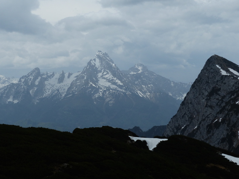 solid, watzmann middle peak, kleiner watzmann, landscapes, tranquility, range, snow, cloud - sky, formation, Massif, no people, scenics, landscape, beauty in nature