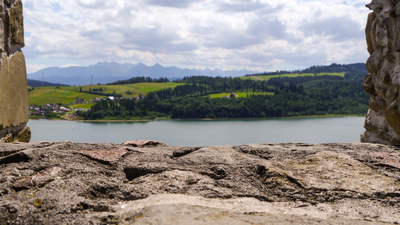 building, monuments, tranquility, cloud - sky, poland, tree, tour, lake, land, solid, walls, no people, history, plant, village, view, balcony, non-urban scene
