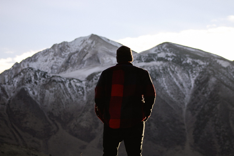 winter, black, adult, nature, one Person, men, three quarter length, mountain, rock - object, beauty in nature, male, activity, hiking, adventure, red