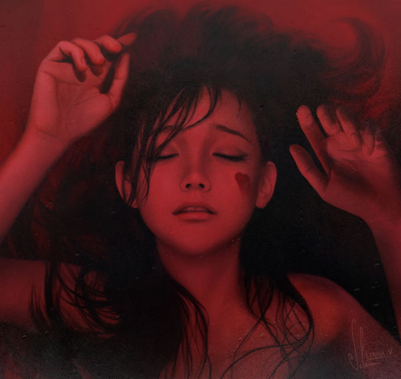Leri Nav, 1080P, Killing Stalking, red, Heart (Tattoo), Min Jieun (Killing Stalking)