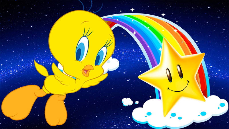 bird, cartoon, hd, background, movie, 1080P, star, graphic, tunes, desktop, tweety, looney