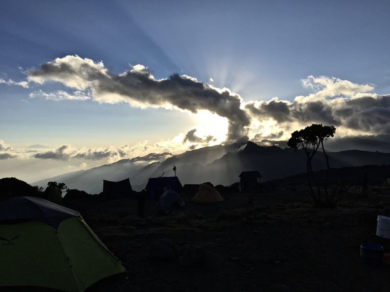 pollution, outdoors, non-urban scene, land, tanzania, scenics - nature, sky, tent, beauty in nature, silhouette, mountain, tranquility, idyllic, sunset