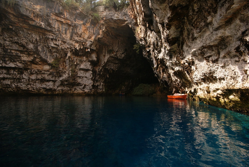 waterfront, water, kefalonia, geology, rock, cave, solid, physical geography, day, scenics - nature, tranquil scene, non-urban scene, beauty in nature