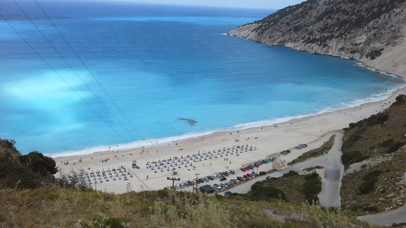 nature, tranquility, beauty in nature, coastline, horizon, land, tranquil scene, kefalonia, greece, high angle view, day, scenics - nature, travel destinations