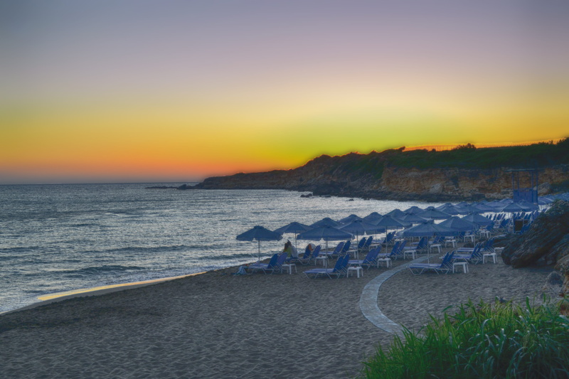 outdoors, famous, landscape, scenics - nature, seaside, paradise, mediterranean, island, shore, sunlight, coast, dusk, sky, summer, land, horizon over water