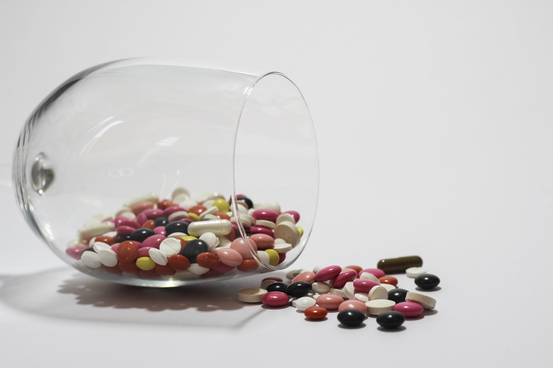 container, glass - material, abundance, the disease, pill, tablets, sweet, temptation, food, dose, pharmacy, medical, the pill, cure, close-up, healthcare and medicine