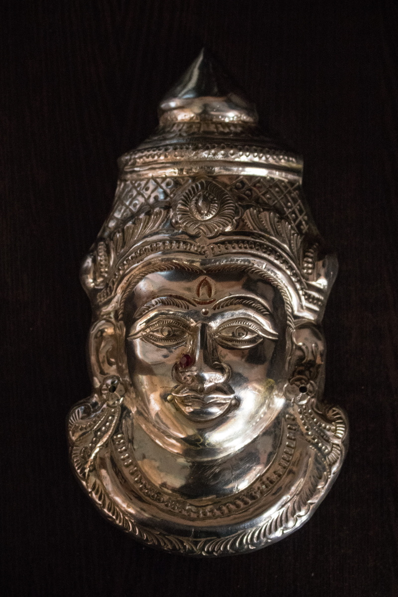 human representation, religion, face, religious, decorative, 5K, door knocker, indian, representation, still life, metal, worship, high angle view, old