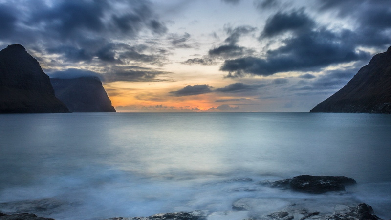 idyllic, beach, sky, 1080P, horizon over water, beauty in nature, no people, nature, outdoors, cloud - sky, nature hd  for pc download 1920x1080, rock - object