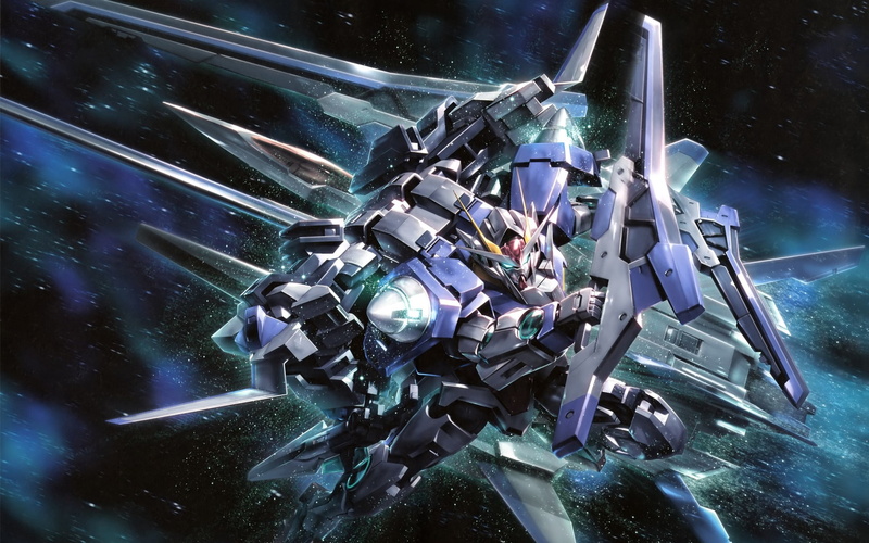 chrome, Mobile Suit Gundam 00, machinery, anime, futuristic, reflection, 1080P, transportation, shiny, nature, connection, innovation, silver colored