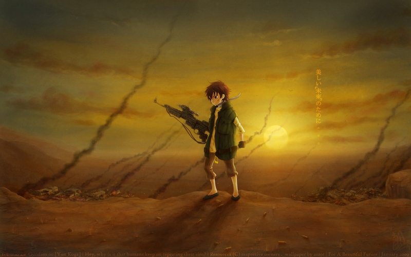 beauty in nature, holding, young adult, tranquility, standing, full length, cloud - sky, outdoors, Mobile Suit Gundam 00, 1080P, mountain, nature, one person