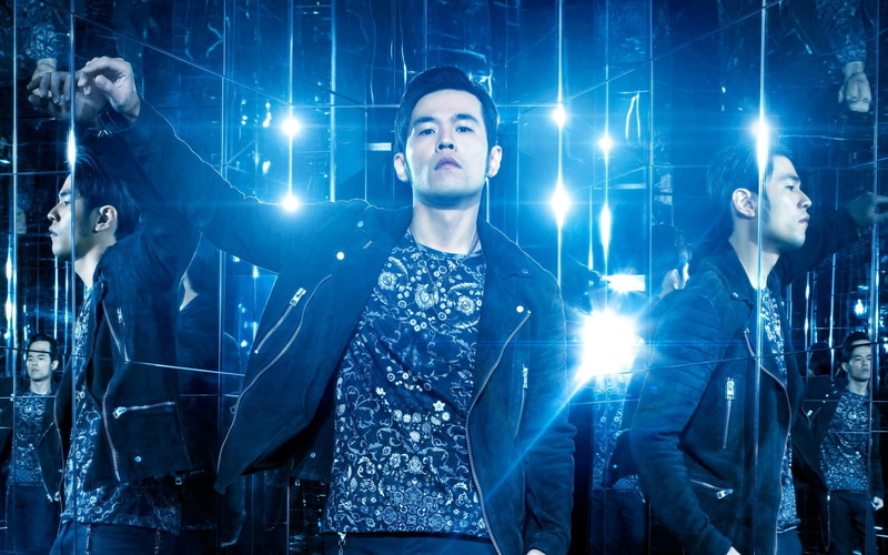 standing, pop musician, front view, night, singing, music, limb, arms raised, arts culture and entertainment, stage, stage - performance space, young adult