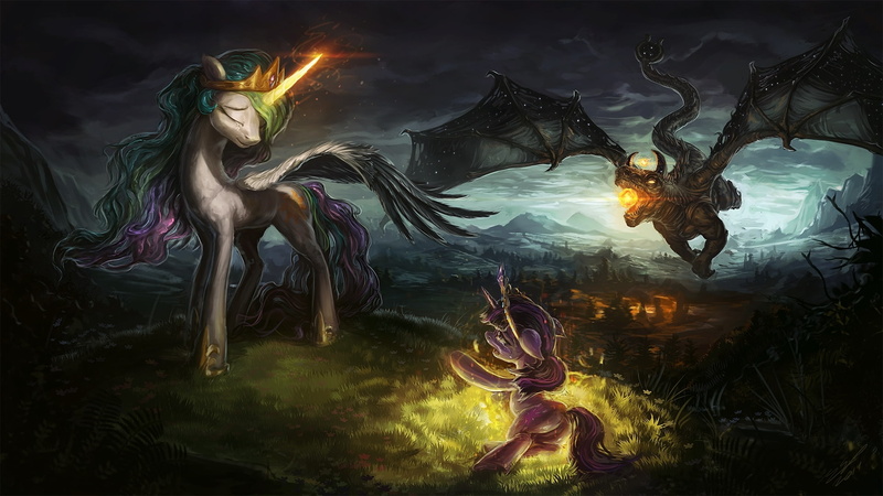 Twilight Sparkle, My Little Pony: Friendship is Magic, Princess Celestia, Dragon, My Little Pony, 1080P