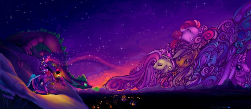 blue, abstract, Rarity (My Little Pony), marine, night, water, Applejack (My Little Pony), luminosity, animal, sea life, animal wildlife, My Little Pony: Friendship is Magic