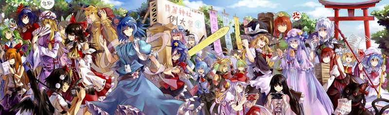 gundam, touhou, mobile, hd, horns, wings, redheads, anime, seed, suit, cirno, headphones, 4K, glasses, art, dress, blondes, monster