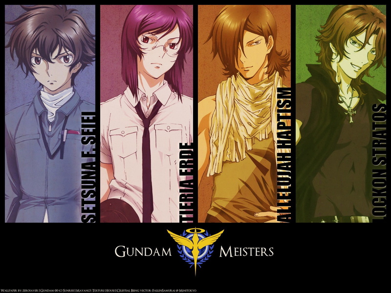 720P, Setsuna F. Seiei, Lockon Stratos, Tieria Erde, anime, Celestial Being, Allejujah Haptism, Mobile Suit Gundam 00