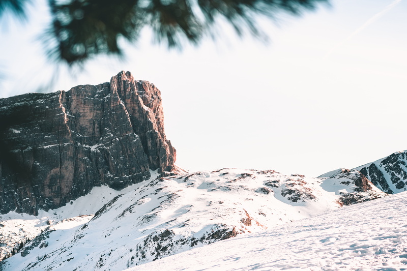 glacier, mountain, snow, nature, giau, tree, landscape, giau pass, sky, solid, rock, dolomiti, 5K, italy, tranquil scene, day, christmas, tranquility