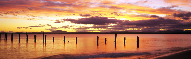 Bridport, 4K, Sky, Sunrise, Australia, Northeastern, Red, Tasmania