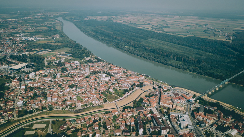 transportation, brčko, residential district, cityscape, location, sky, aerial view, suburb, architecture, community, landscape, crowd, crowded, river, town