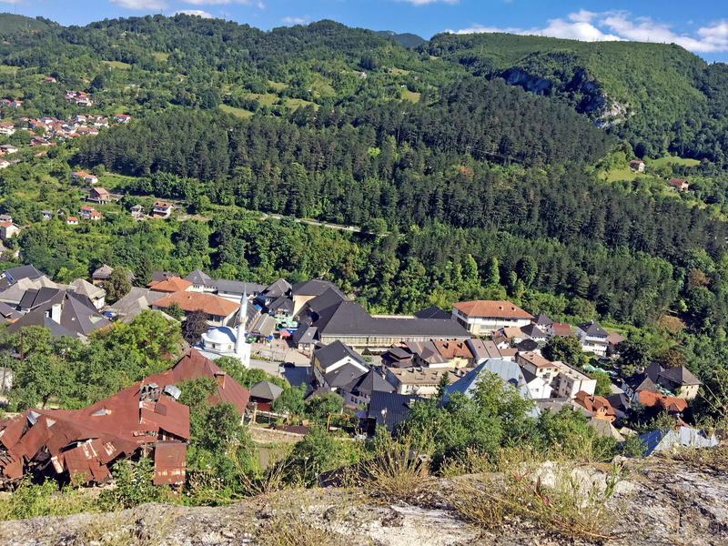 outdoors, built structure, graphic, environment, countryside, scenics - nature, building exterior, 4K, bosnia, architecture, pictures, castle, jajce, beauty in nature