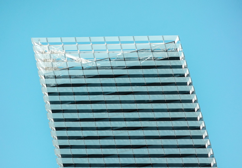 office, s, clear sky, turquoise colored, eye, 2K, no people, day, blue, city, rise, architecture, worm, skyscraper, sunny, outdoors, built structure, abstract