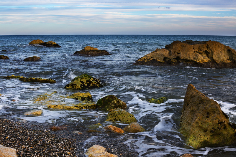 quino, cloud - sky, paseo de los canadienses, rock - object, idyllic, sea, marina, olas, 5K, tranquility, rocas, tranquil scene, spain, paisaje, outdoors