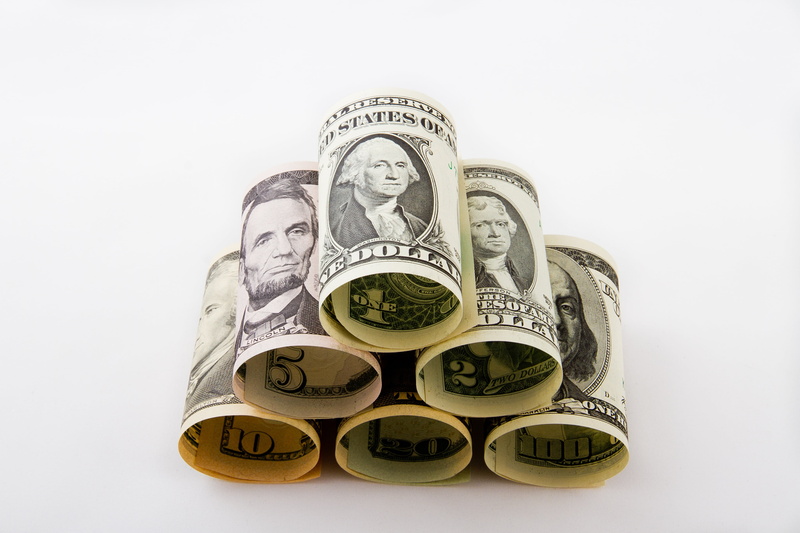 rolled, poverty, white background, business, economy, white, money, pyramid, gambling, cash money, bank, still life, us, finance, currency, trade, savings