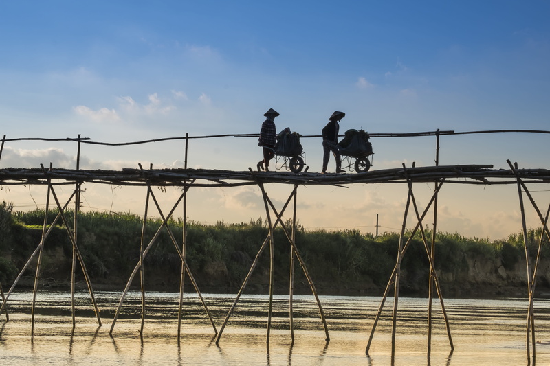 asia, bicycle, province, forest, daytime, bridge, occupation, material, the countryside, the park, the landscape, vietnam, railing, day, south east asia