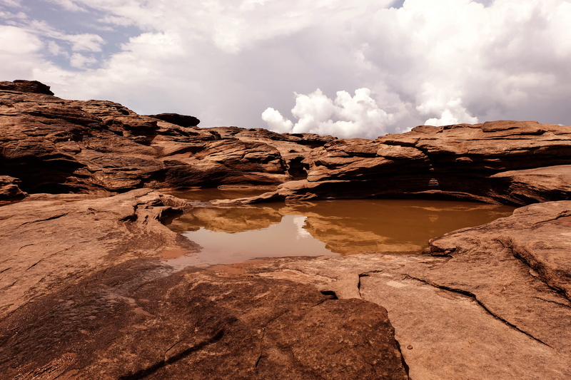 no people, sky, beauty in nature, solid, tranquility, creek, mars, environment, outdoors, day, physical geography, lao ngam, terrain, 4K, cloud - sky