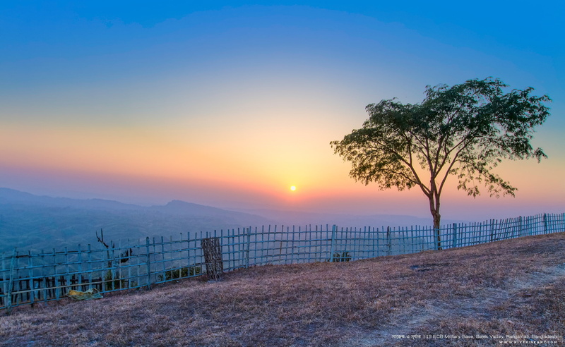 scenics - nature, bangladesh, mountain, boundary, outdoors, fence, plant, barrier, phan, water, environment, sunset, non-urban scene, Nature, tranquility