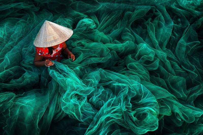 fishing Net, People, Photography, Phan Rang, 1080P