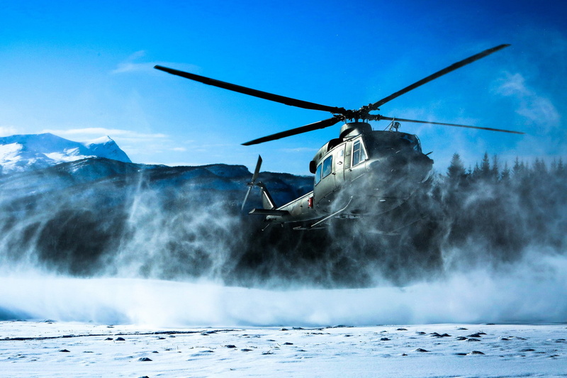 snow, flying, mode of transportation, government, nautical vessel, 1080P, helicopter, air vehicle, water, cold temperature, travel, motion, blue, accidents and disasters