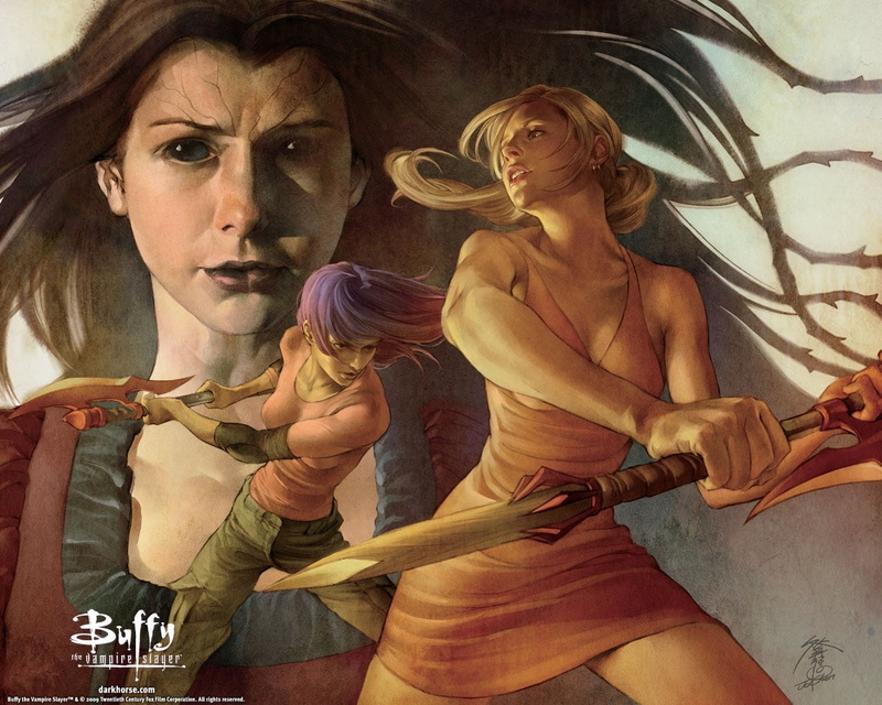 hd, comics, rosenberg, stake, 720P, dark, Buffy Summers, buffy the vampire slayer, animals, art, buffy, horses, summers, horse, willow, slayer, vampire