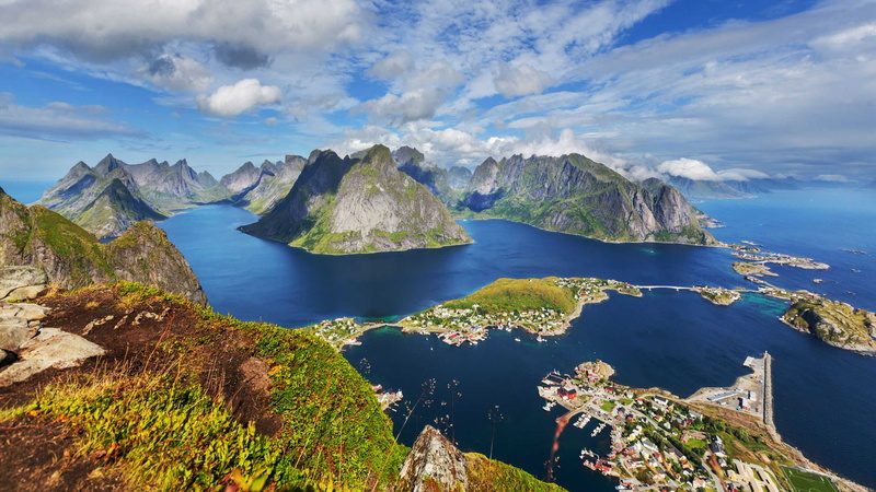 no people, coastline, scenics - nature, norway, mountain, outdoors, landscape, sky, beauty in nature, beautiful, nature, water, islands, blue