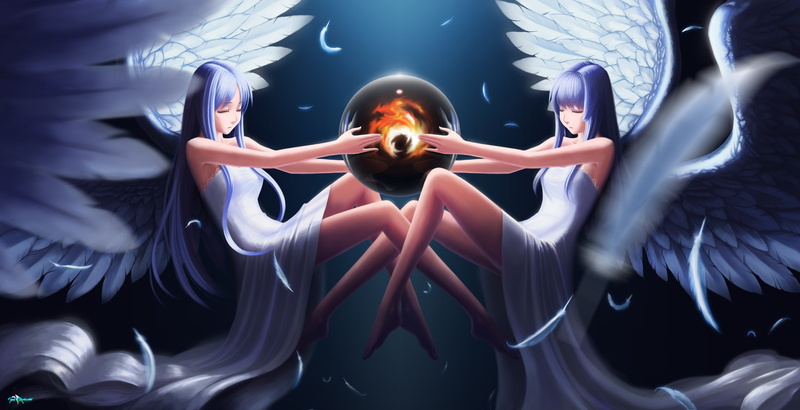 long exposure, young women, anime girls, beauty, Reah, anime, legs, motion, dancing, rear view, fashion, 4K, adult, angel, women, people, Ys, black background