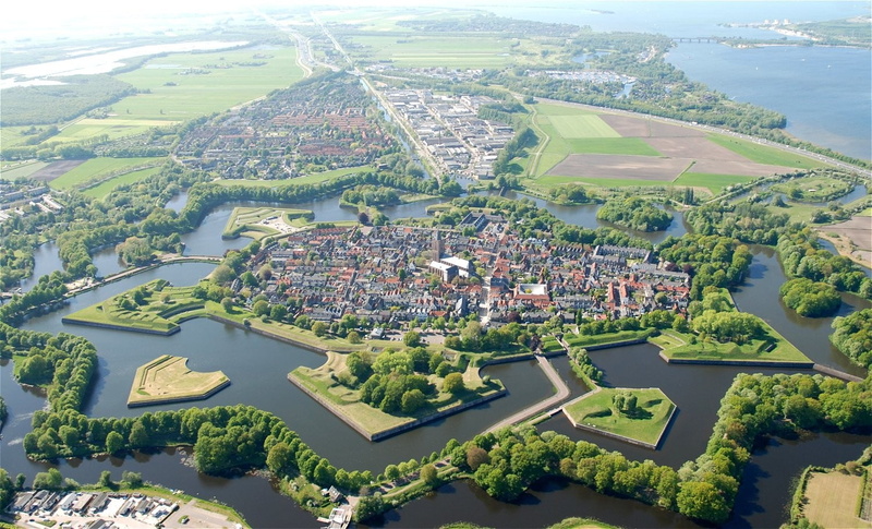 architecture, built structure, green, green color, tree, Netherlands, building, aerial view, growth, day, 720P, high angle view, building exterior, landscape
